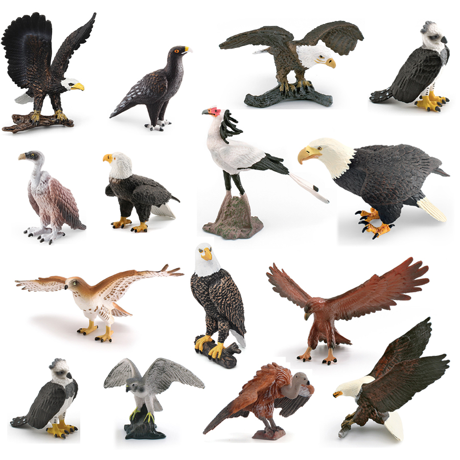 Kids Toys Under 1 Year - Realistyczne modele zwierząt dzikich, ptaków drapieżnych,