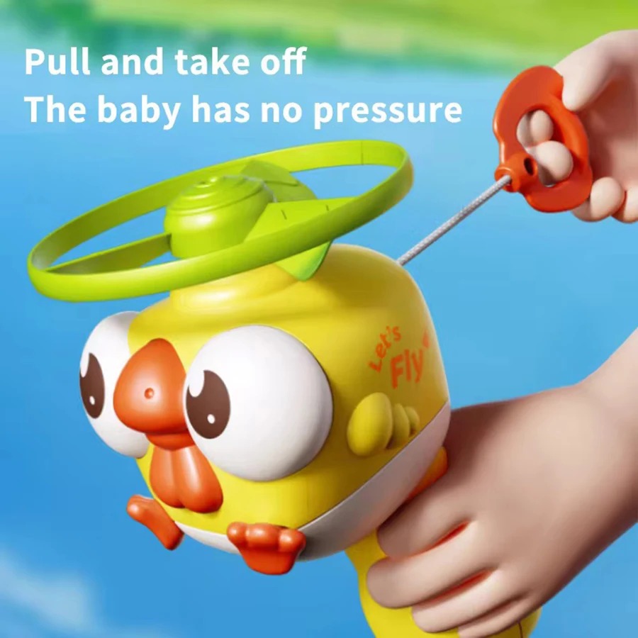 Kids Toys Under $10 - Dziecięcy bambusowy helikopter-zabawka na sznurek z