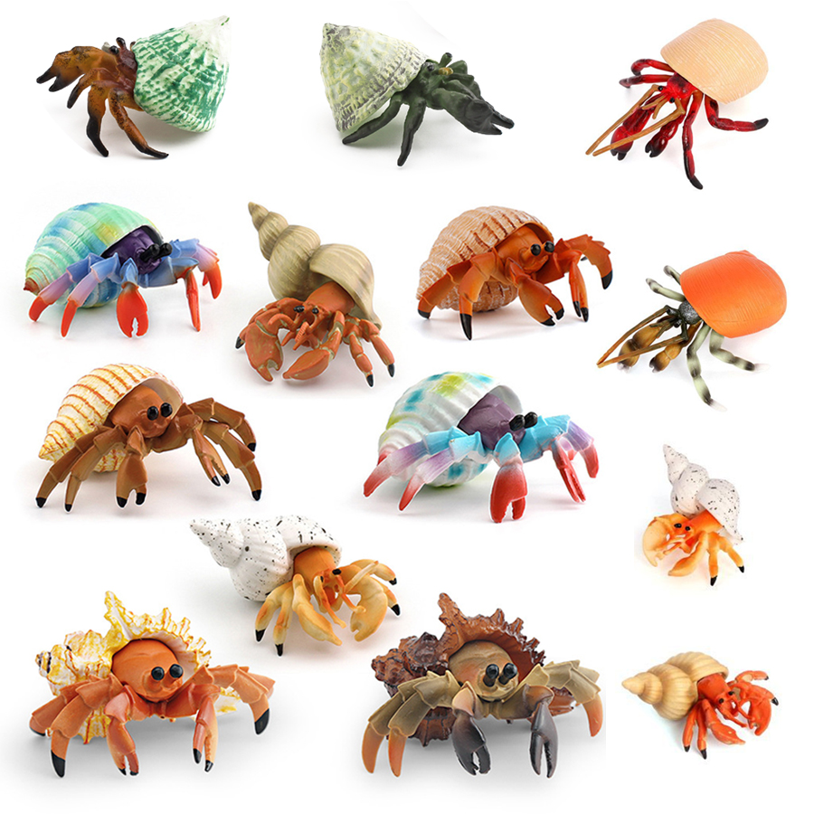 Kids Toys Under 1 Year - Realistyczna figurka kraba pustelnika, wytrzymała figurka
