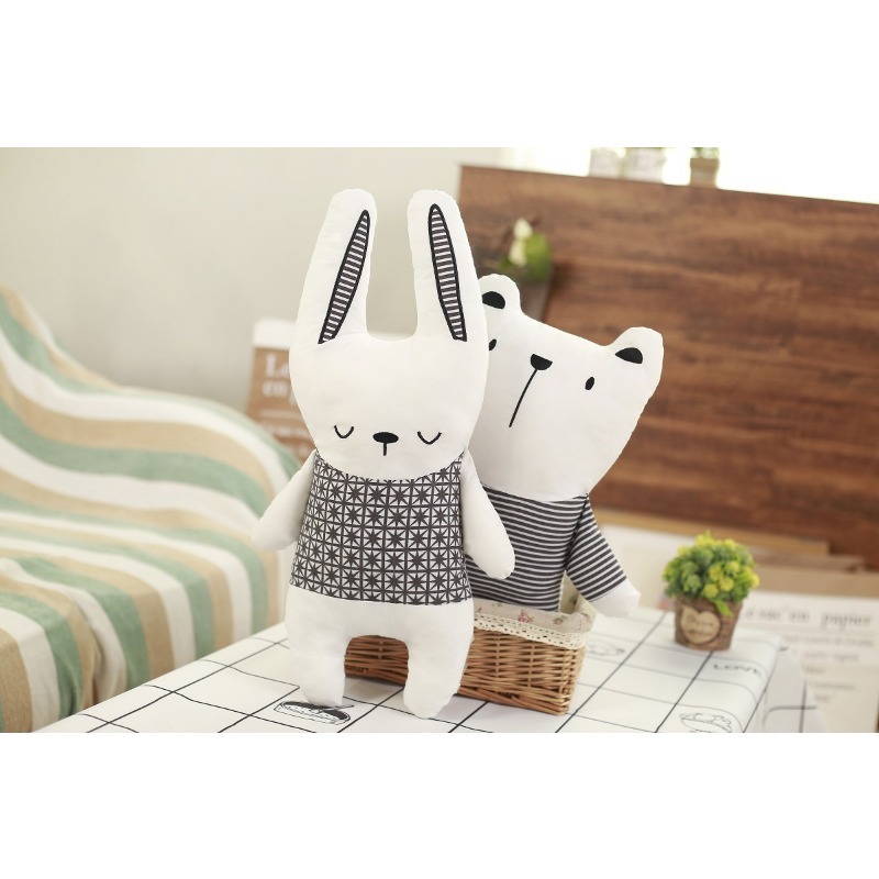 Kids Toys New Born - Bawełniana pluszowa lalka królik, miś, jednorożec,