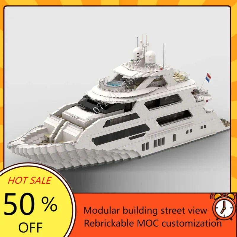 Kids Toys Xmas - 4657 Elementów Personalizowany MOC Super Jacht
