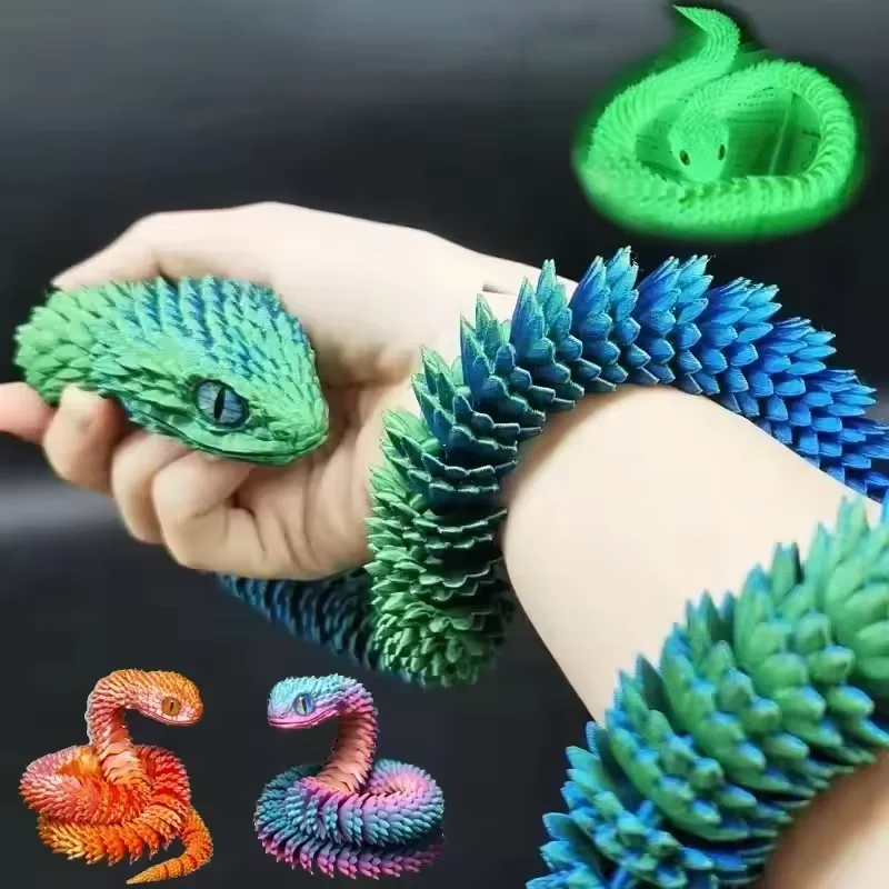 Kids Toys Xmas - Drukowana w 3D Figurka Węża z