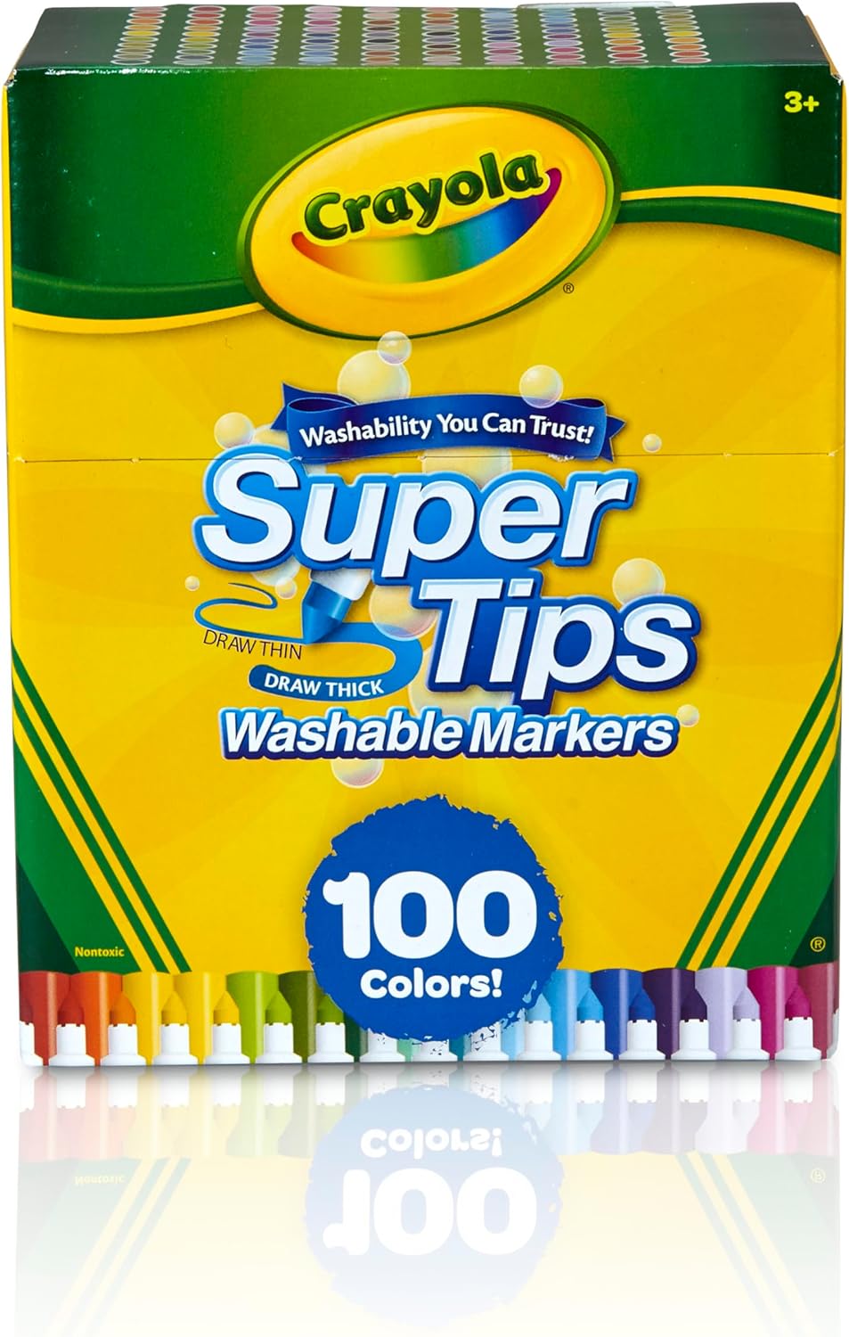 Crayola Art Supply - Zestaw markerów Crayola Super Tips, 100